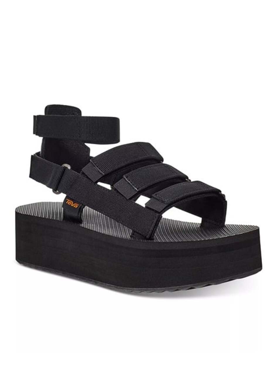 Teva Women's Mevia Black Strappy Platform Sandals Size 6 (MSRP $90)